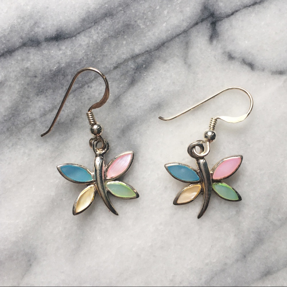 Silver butterfly earrings from Florence, Italy